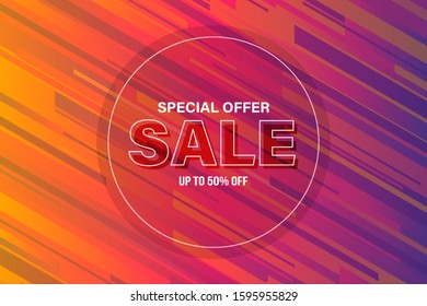 Sales and special offers banner or poster design.