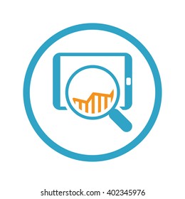 Sales Statistics Icon. Flat Design. Business Concept. Isolated Illustration.