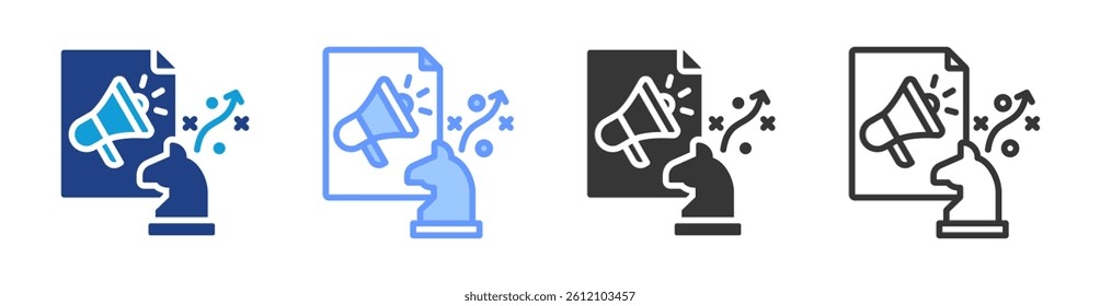 Sales Strategy icon set multiple style collection