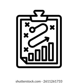 Sales Strategy Line Vector Illustration On White Background.