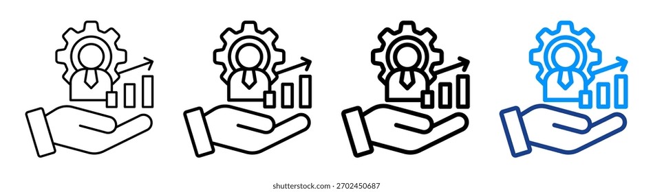 Symbol "Sales Support" - Unterschiedliches Gliederungskollektionssatz