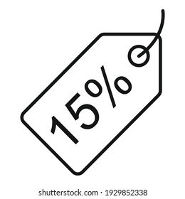Sales tag icon. Outline sales tag vector icon for web design isolated on white background