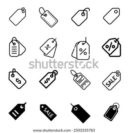 Sales tag icon and icon pack