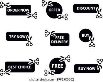 Sales tag icons vector design