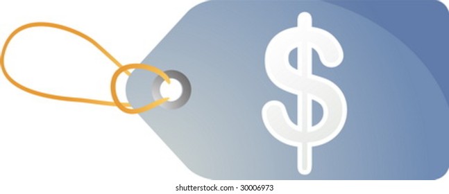 Sales Tag Label Illustration Dollar Symbol Stock Vector (Royalty Free ...