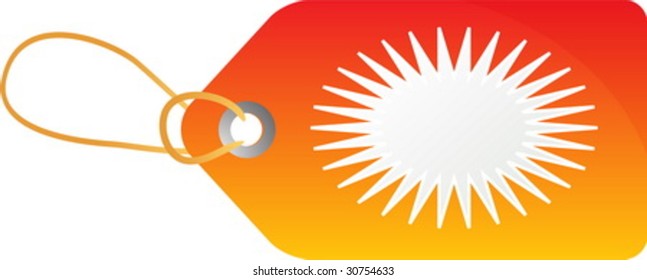 Sales tag label illustration with spiked star symbol