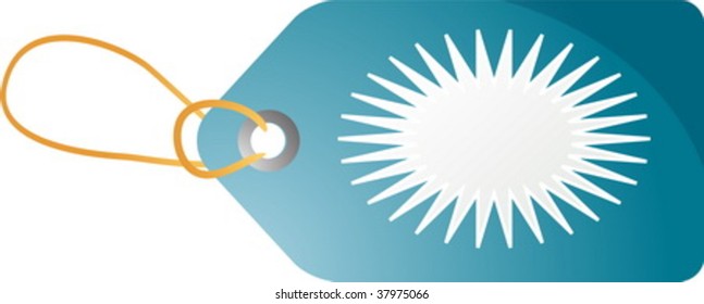 Sales tag label illustration with spiked star symbol