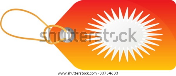 Sales Tag Label Illustration Spiked Star Stock Vector (Royalty Free ...