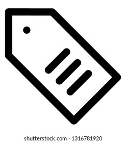 Sales tag line vector icon 