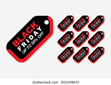 Sales tag set badge vector template, 10 off, 20%, 90, 80, 30, 40, 50, 60, 70 percent sales label symbol, discount promotion flat icon with long shadow, sales clearance sticker emblem red rosette