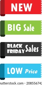 Sales tags ,New , Big sales