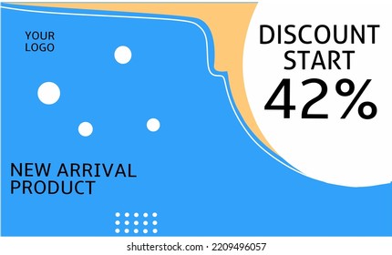 Sales tags set vector badge templates, starting at 42 percent. The template is ready to use in advertising design, web and print design. Trendy discount banner or sticker
