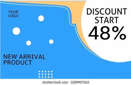 Sales tags set vector badge templates, starting at 48 percent. The template is ready to use in advertising design, web and print design. Trendy discount banner or sticker