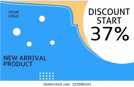 Sales tags set vector badge templates, starting at 37 percent. The template is ready to use in advertising design, web and print design. Trendy discount banner or sticker