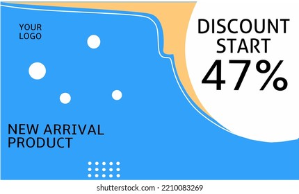 Sales tags set vector badge templates, starting at 47 percent. The template is ready to use in advertising design, web and print design. Trendy discount banner or sticker