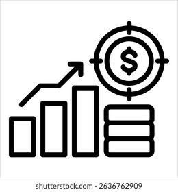 Sales Target Icon Element For Design