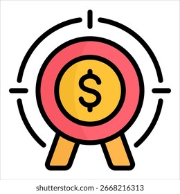 Sales Target Icon Element For Design