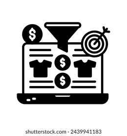 Icono de Objetivo de ventas en vector. Logotipo
