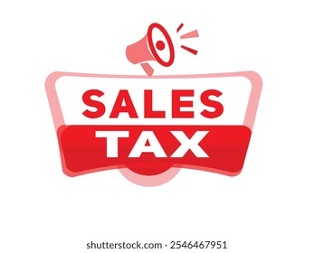 Sales tax vector element for modern banner or website advertising template. Poster or icon design, business concept.