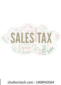 Sales Tax Word Cloud. Wordcloud Made With Text.