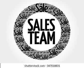 Sales Team words cloud, business concept background