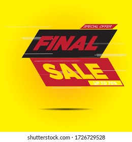 diseño de plantilla de ventas. banner Banners finales de venta, descuentos. Plantilla de diseño moderna, ilustración vectorial.