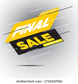 diseño de plantilla de ventas. banner Banners finales de venta, descuentos. Plantilla de diseño moderna, ilustración vectorial.