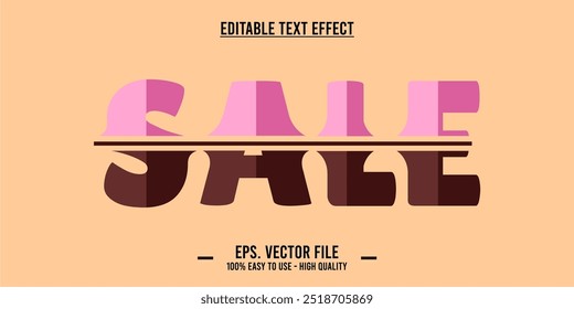 sales text effect template with editable 3d style font effect. eps vector file