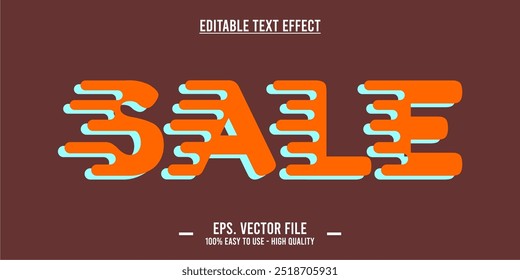sales text effect template with editable 3d style font effect. eps vector file