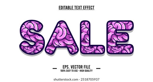 sales text effect template with editable 3d style font effect. eps vector file