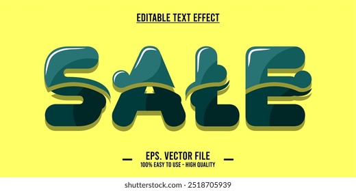 sales text effect template with editable 3d style font effect. eps vector file