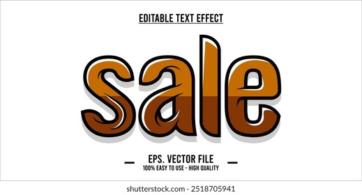 sales text effect template with editable 3d style font effect. eps vector file