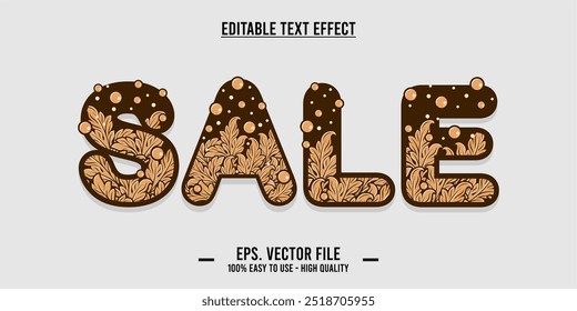 sales text effect template with editable 3d style font effect. eps vector file