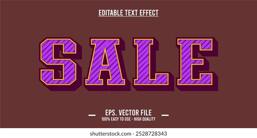 sales text effect template with editable 3d style font effect. eps vector file