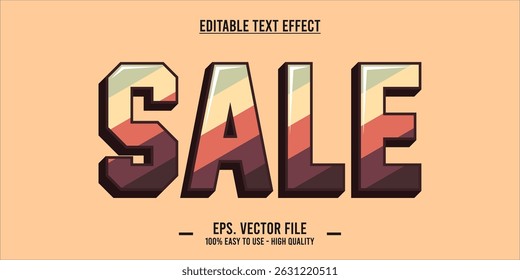 sales text effect template with editable 3d style font effect. eps vector file