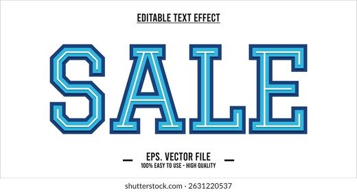 sales text effect template with editable 3d style font effect. eps vector file