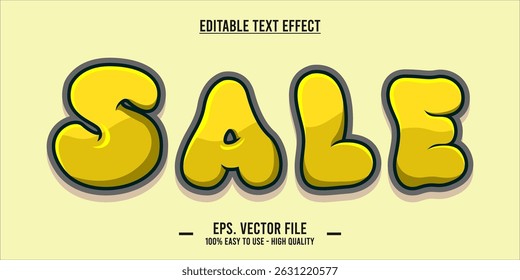 sales text effect template with editable 3d style font effect. eps vector file