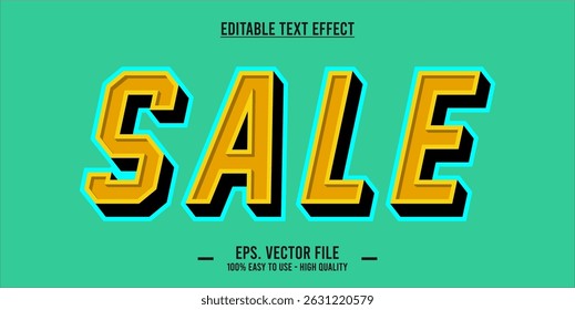 sales text effect template with editable 3d style font effect. eps vector file