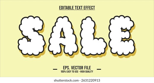 sales text effect template with editable 3d style font effect. eps vector file