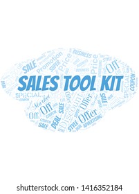 Sales Tool Kit Word Cloud. Wordcloud Made With Text.
