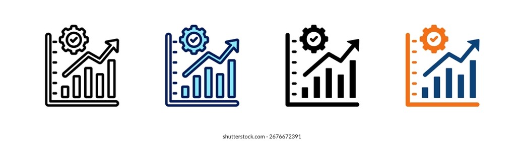 Sales Tracking All in One Icon Multi Styles Vektor-Set