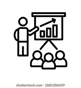 Vektorgrafik mit dem Symbol "Sales Training"