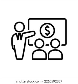 Sales Training Icon Vector Graphic Illustration