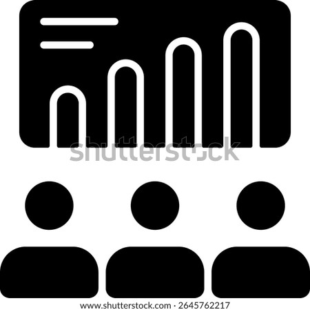 Sales Training Modern Solid Black Icon Design