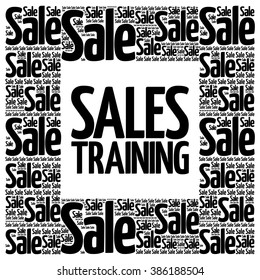 Sales Training words cloud, business concept background