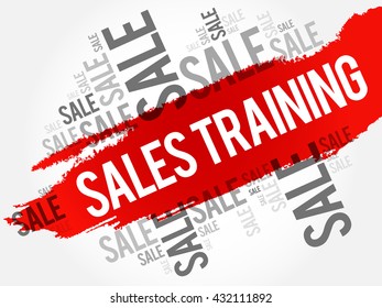 Sales Training words cloud, business concept background
