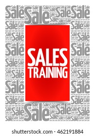 Sales Training words cloud, business concept background