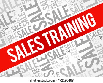 Sales Training words cloud, business concept background
