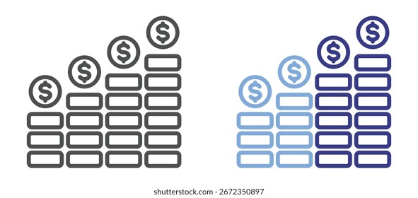 Ventas de dos hojas de iconos de color