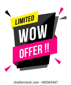 Sales Vector badges for Labels, discounts, Stickers, Banners, Tags, Web Stickers, New offer. Discount origami Banners 2 